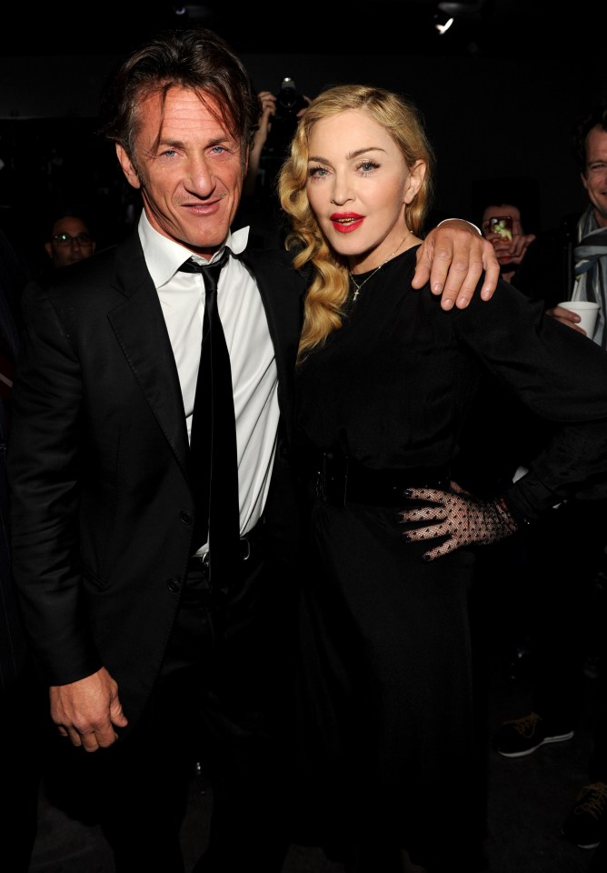 Sean Penn and Madonna at an event.