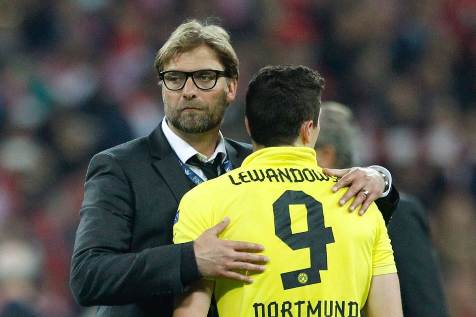 Klopp managed Lewandowski at Dortmund
