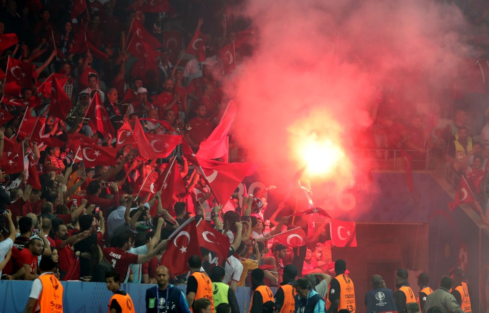 Turkey have also been charged by Uefa following their fans' behaviour during the 3-0 loss at the hands of Spain for setting of flares in the Nice stadium