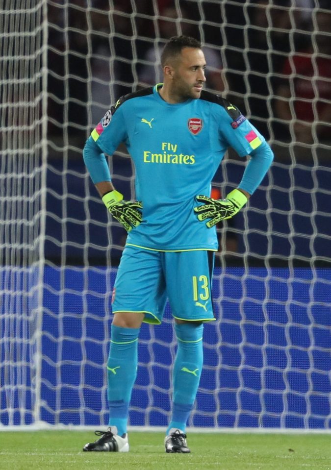Arsenal goalkeeper cannot believe he has conceded a goal in 42 seconds in Paris