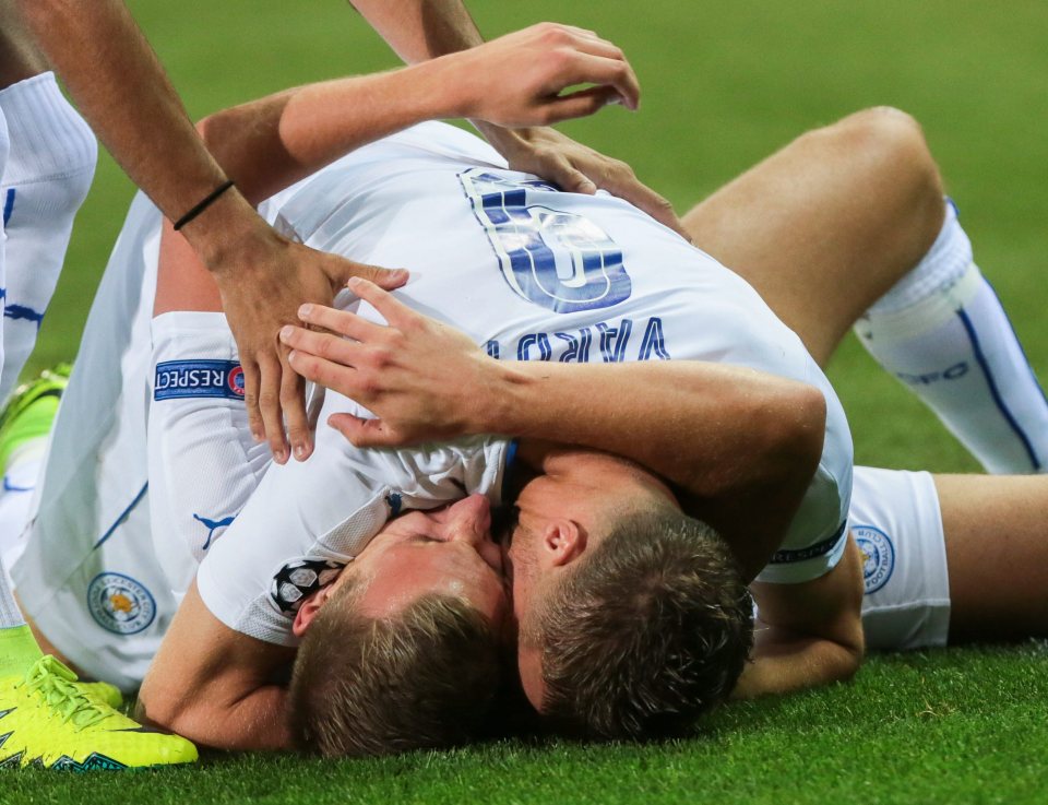 Marc Albrighton made history by nabbing Leicester's first-ever Champions League goal