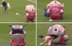 Derby County fans entertained with the weirdest half-time show in sport history