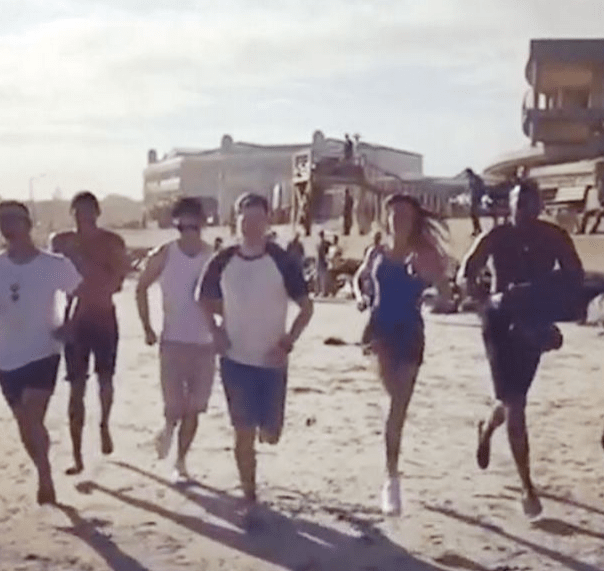 Michelle Keegan has channelled her inner Baywatch babe in a slow-mo video running down a beach