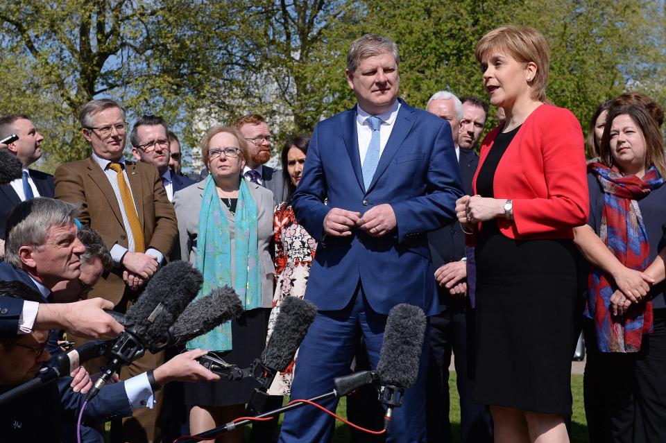  SNP's Westminster leader Angus Robertson joined Ms Sturgeon in London today