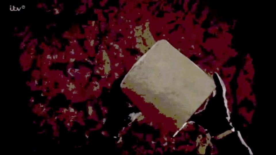  The cheese saw Martine's character bashed over the head