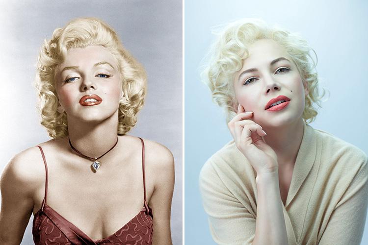  Michelle Williams took on Marilyn Monroe, L, in My Week With Marilyn