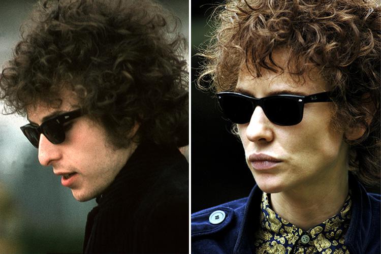  Cate Blanchett was a surprising choice to play Bob Dylan, L, but completely transformed for the part