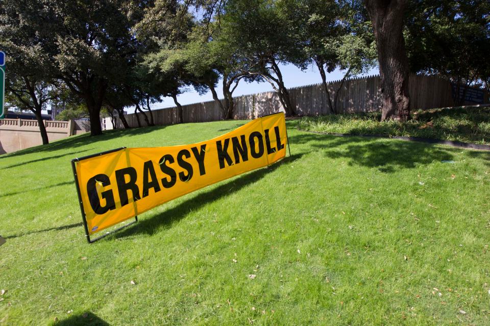 The grassy knoll is at the centre of many of the conspiracy theories 