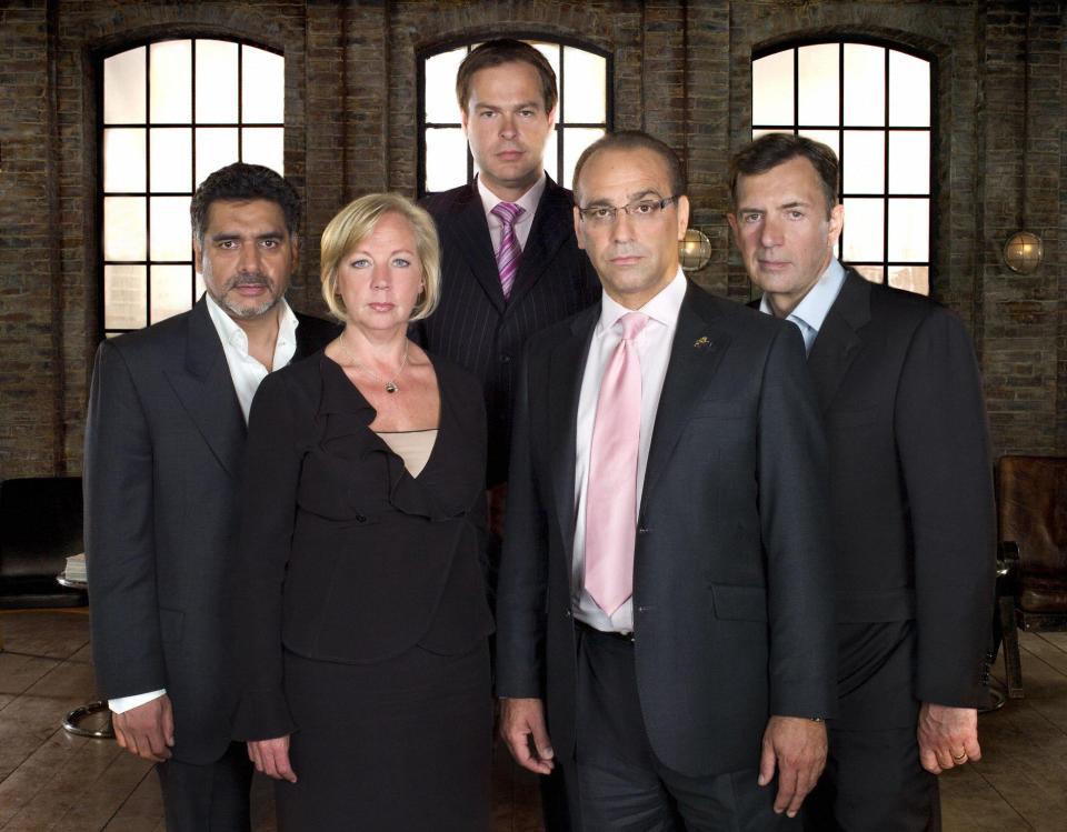 Duncan Bannatyne with other investors on BBC show Dragon's Den