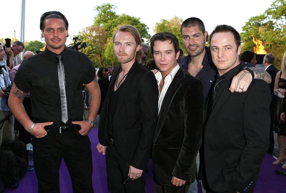 The band, including Stephen Gatley, third from left, in 2008