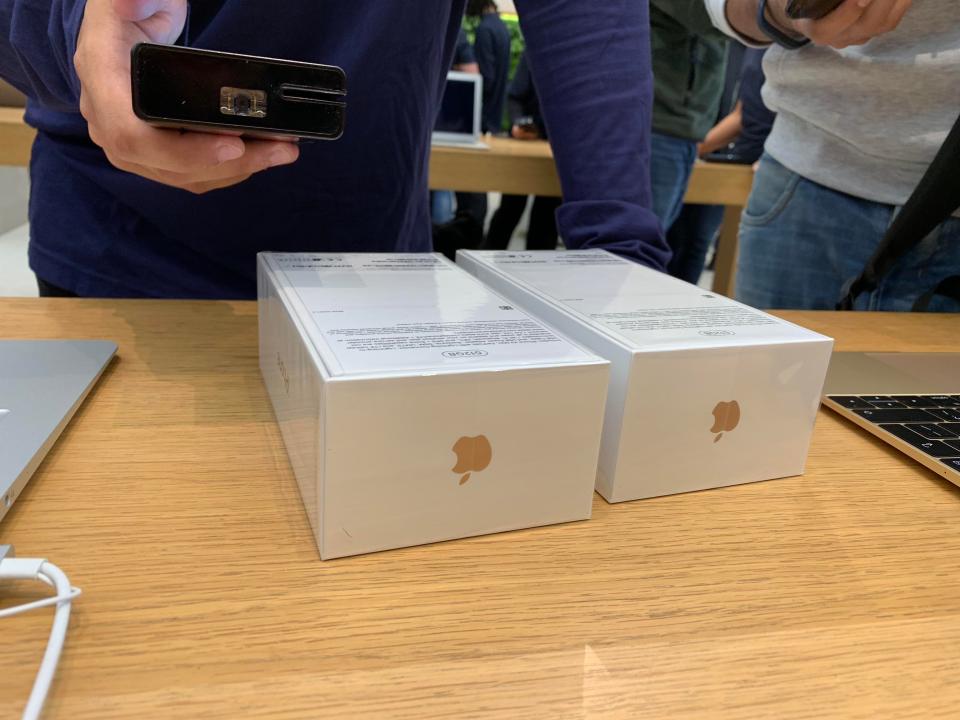  There was no shortage of hype at Apple's Regent Store location