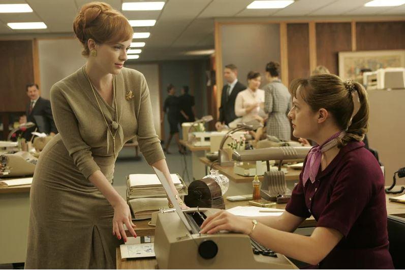Peggy Olson is sent to the doctor by Joan Harris on her first day at work