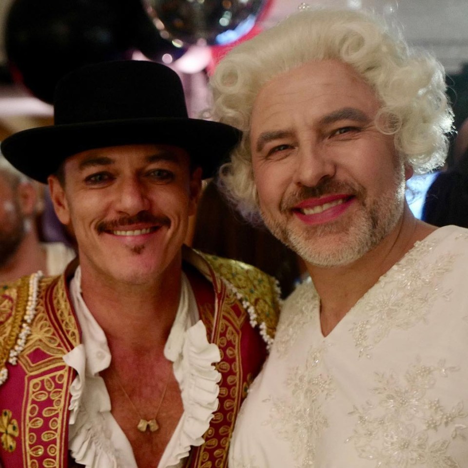 They rocked up in fancy dress at the birthday party of their mutual friend Luke Evans