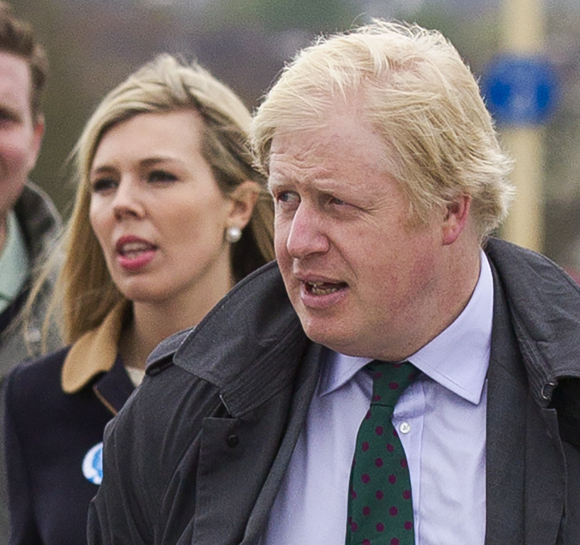 Boris Johnson pictured with his girlfriend Carrie Symonds