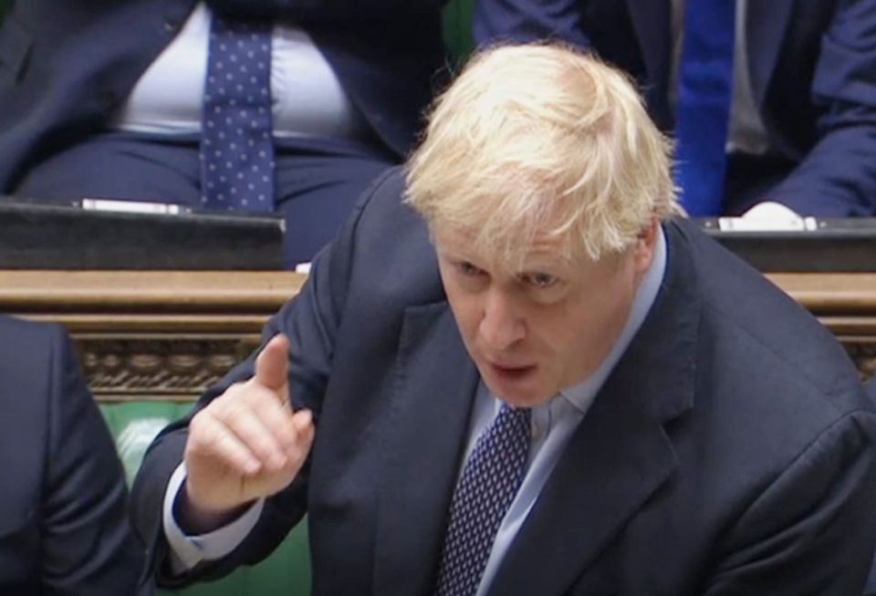  Boris Johnson responds to questions after he delivered his statement on his new Brexit deal in the House of Commons