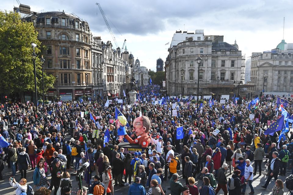  Thousands of Remainers flooded central London