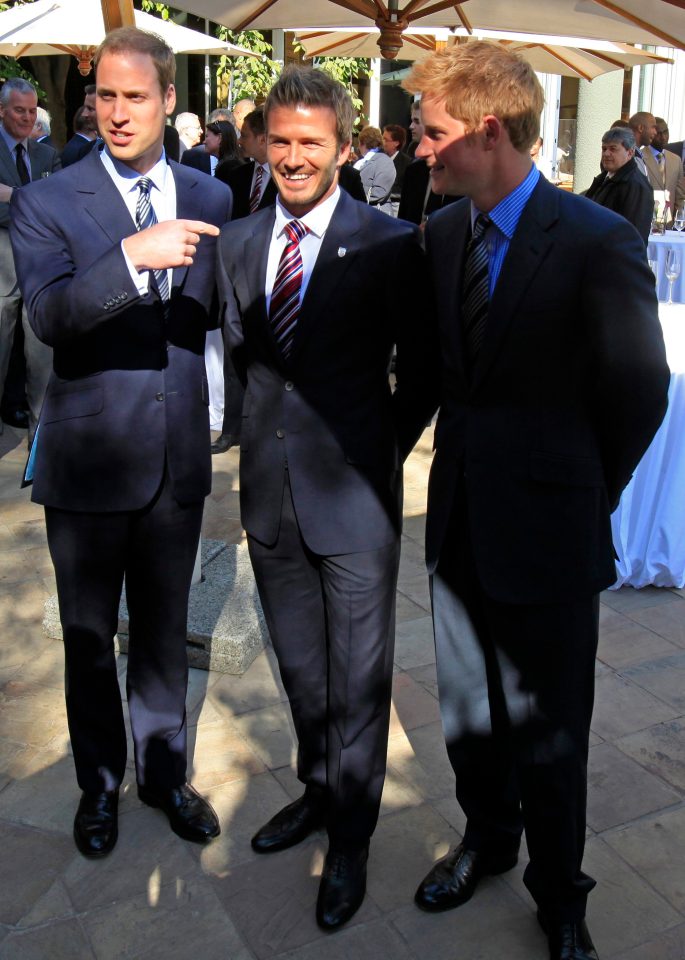  David and Prince Harry have been friends for years having met through various charity initiatives