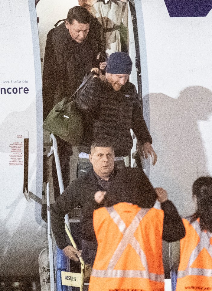 Harry conducted what could have been his last royal engagement yesterday before flying out 