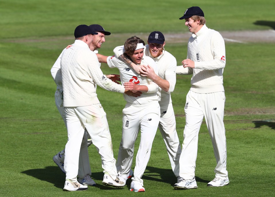 England stars including Stokes and Curran celebrate levelling the series