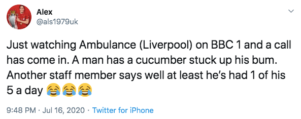  Viewers chuckled about the call on Twitter
