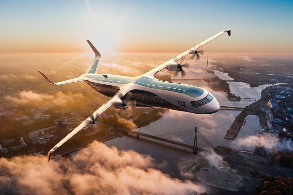 British inventors have unveiled a hybrid airplane that can be used for commercial passenger or cargo flights