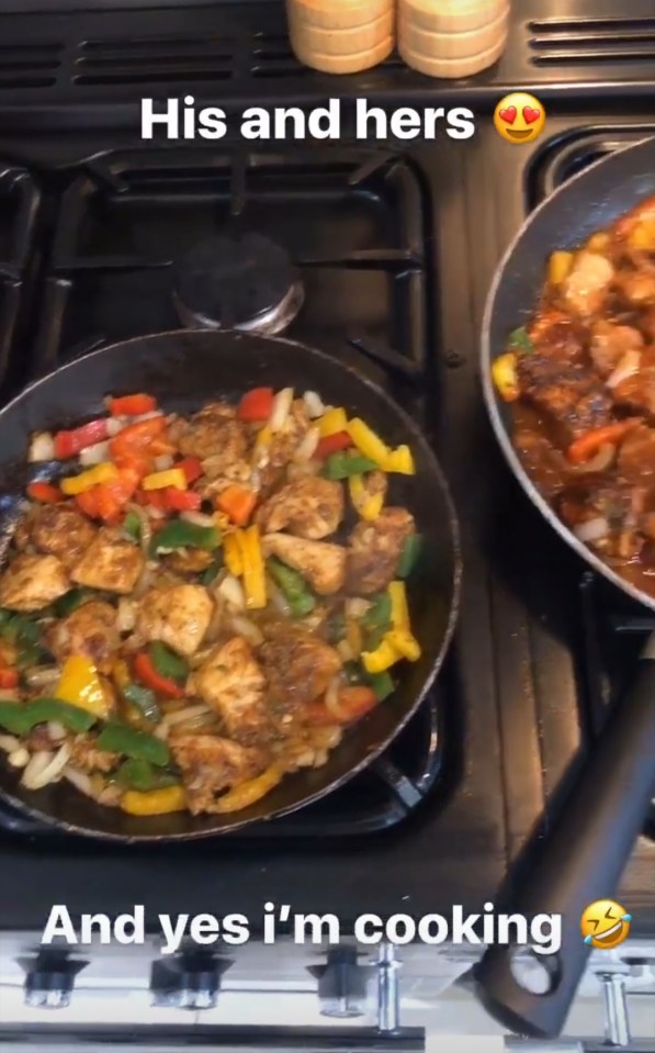 Sean also showed off his cooking skills