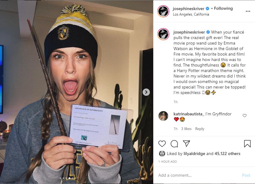 Josephine was left 'speechless' by the wand-erful surprise