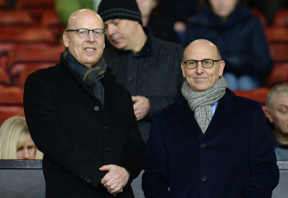 Manchester United's co-chairmen Joel Glazer, right, and Avram Glazer are both fighting for the breakaway
