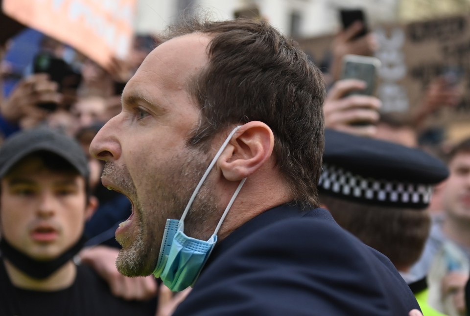 Arrests were made by police amid chaotic scenes ahead of tonight's game against Brighton