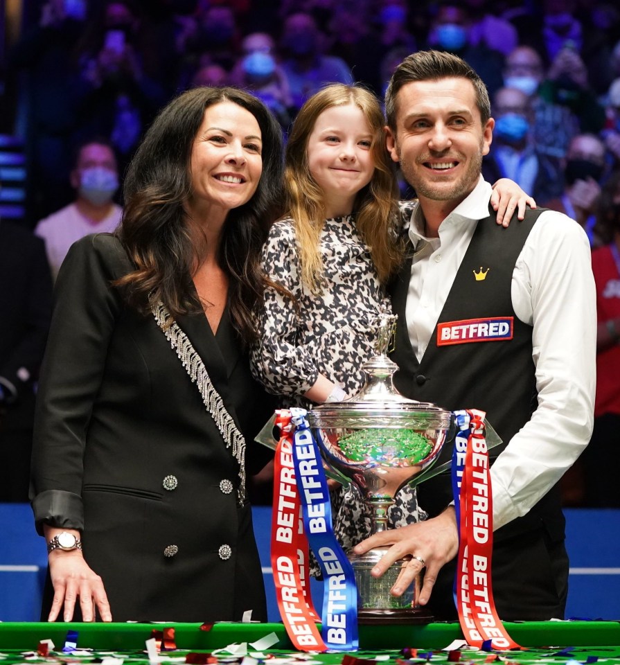 He celebrates with wife Vikki and six-year-old daughter Sofia