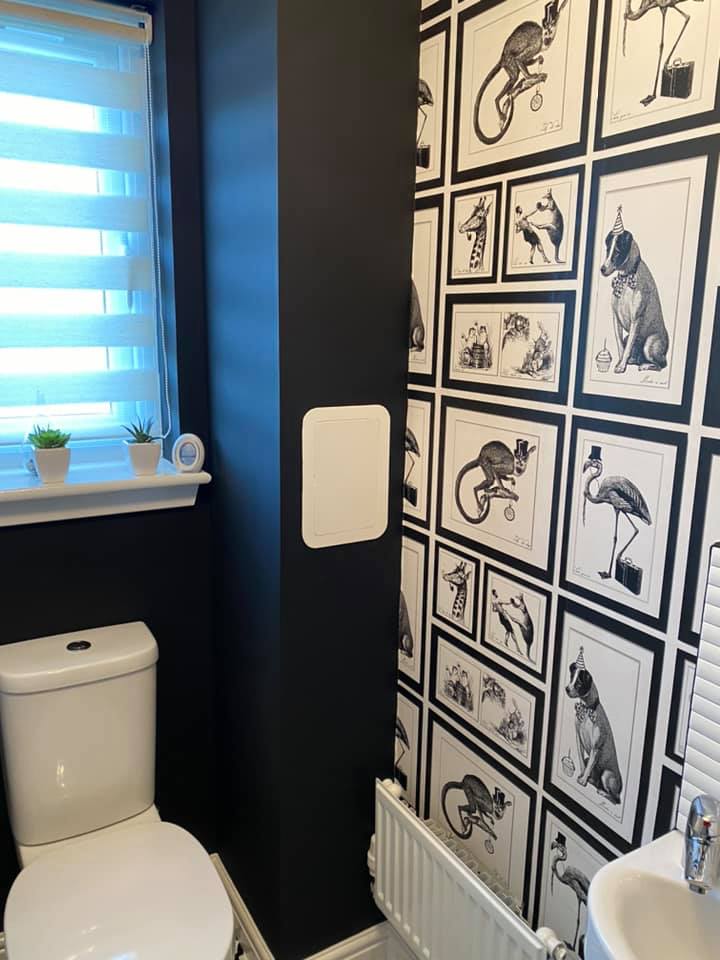 You can add a patterned wallpaper which will instantly transform the space - like this DIY fan did with her bold new look
