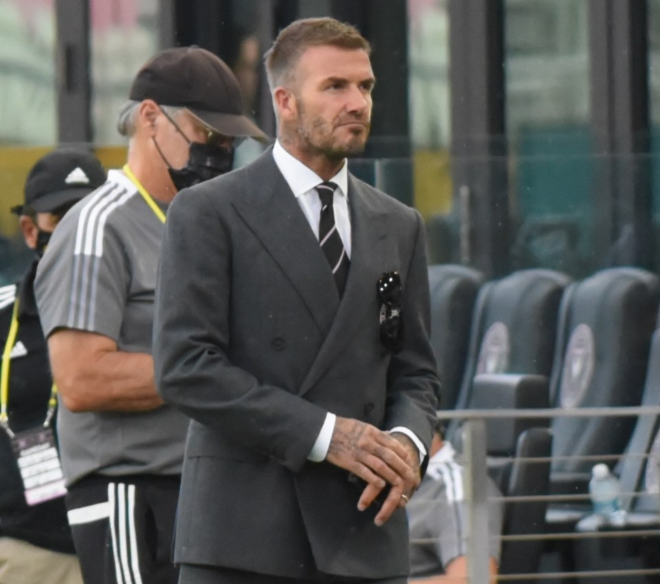 David Beckham watched on as his side lost 2-0