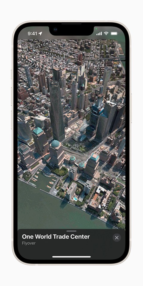 You can also see major cities in complete 3D
