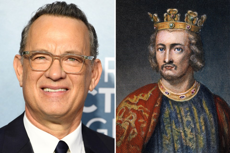 Hollywood favourite Tom Hanks is distantly related to the royal family through his links to King John of England