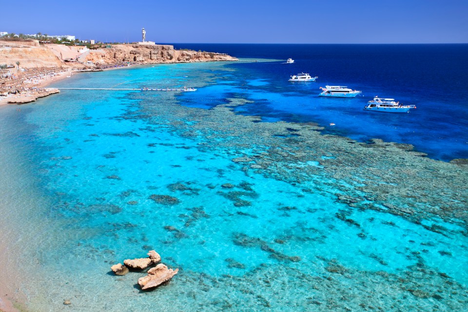 The Red Sea beach at Ras Um Sid