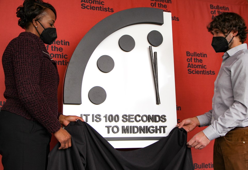 The clock will stay the same as the two previous years at 100 seconds to midnight