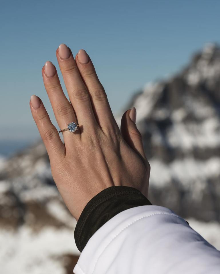 Romee shared her diamond engagement ring on social media with her fans