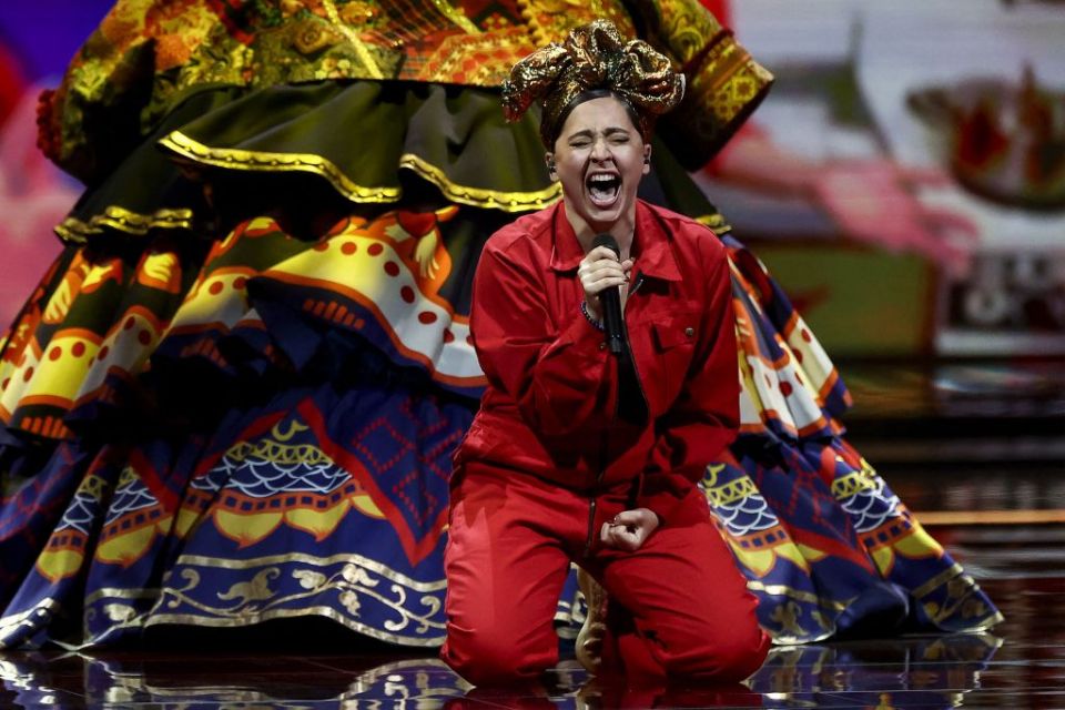 Russia's Manizha performs during the final of the 65th edition of the Eurovision Song Contest 2021