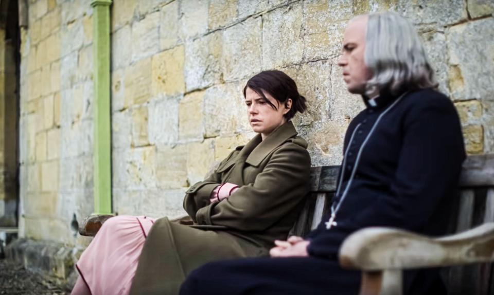 Directed by Alex Garland the film begins with Jessie Buckley’s Harper ­suffering a domestic trauma