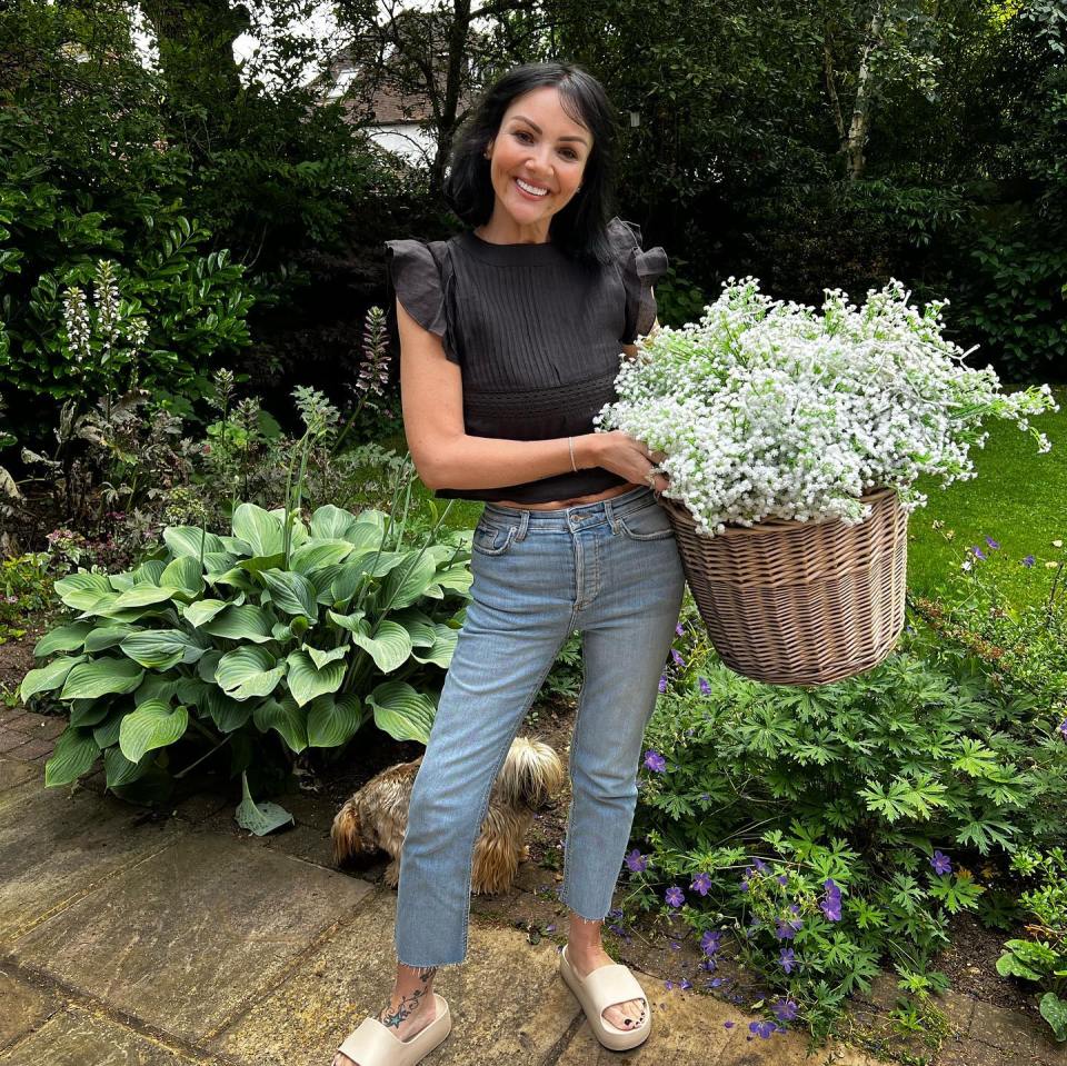 Martine showed off her trim figure in the new snaps