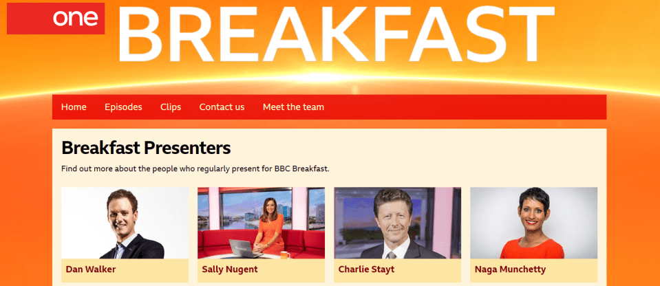 Dan is the first name you see on the BBC Breakfast website despite leaving the show in May for a new role at Channel 5