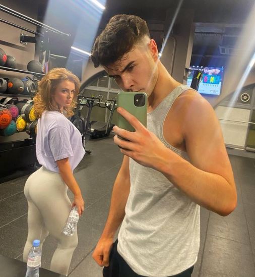 Maisie Smith enjoyed a sweaty session at the gym following her holiday