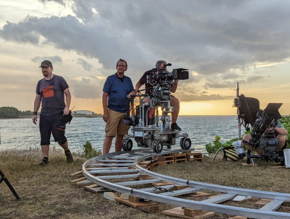 Ralf Little and the crew were back on set by the sea in Guadeloupe