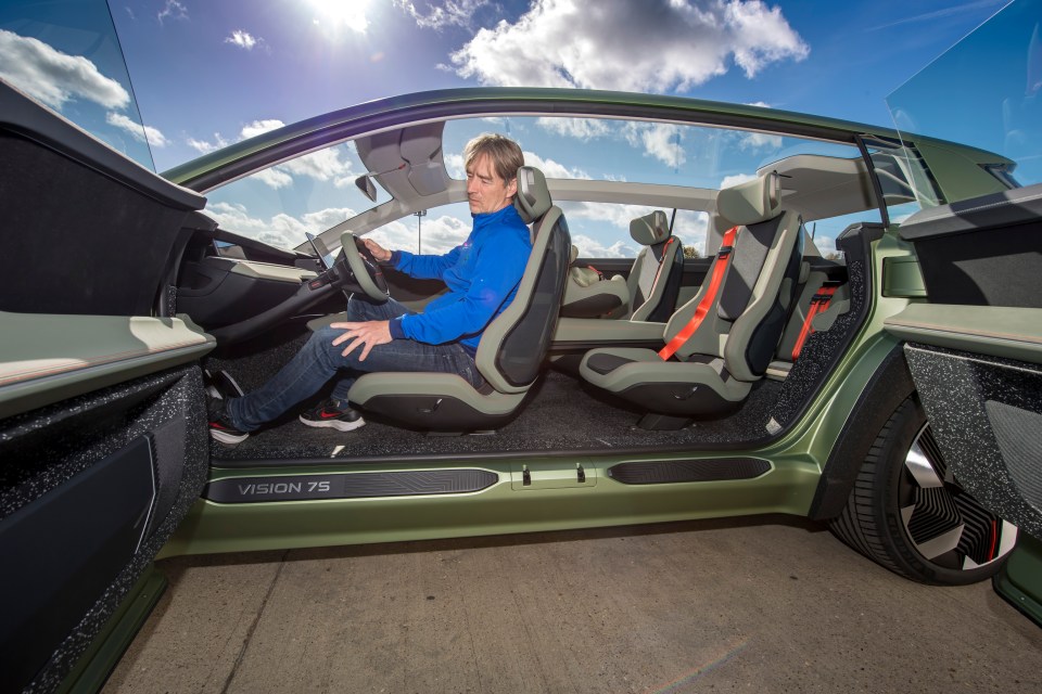 Skoda have put the baby seat in the centre - which may be the safest place for it