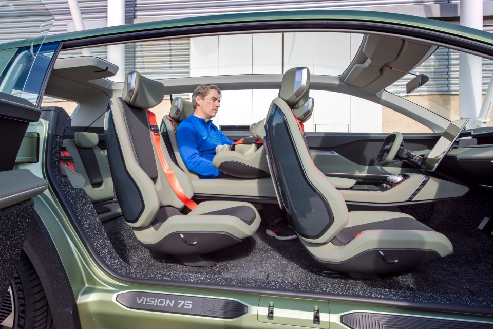 The cabin floor is made from recycled car tyres – and looks wicked
