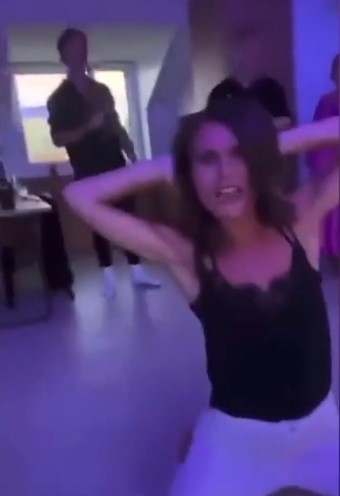 A string of leaked footage showed her letting her hair down with celeb pals