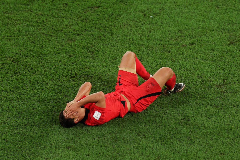 An emotional Hwang at the full-time whistle
