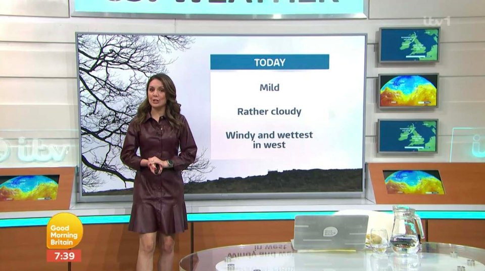 Good Morning Britain’s Laura Tobin wowed fans in a short leather dress on Thursday's show