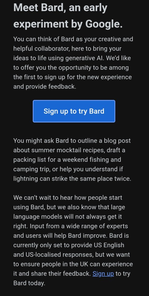 Google has already started inviting Pixel users to try Bard out