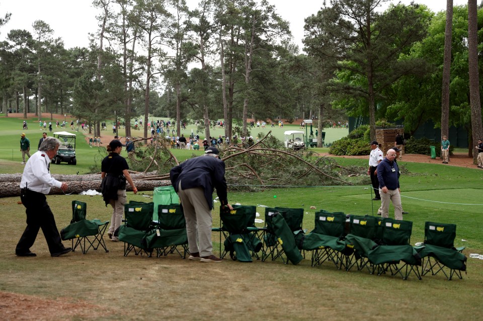 Crowds cleared to allow security to clear up the debris
